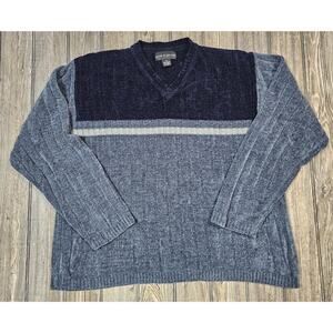 Vintage Croft And Barrow Sweater V-Neck Plush Y2K 100% Acrylic Grunge Preppy
